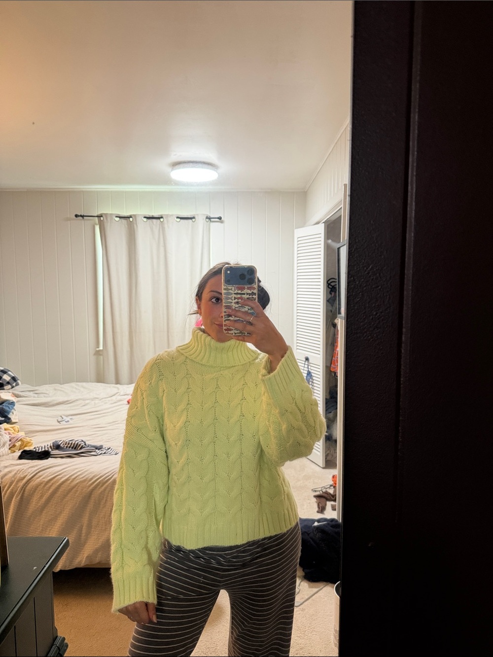 Chunky Cable Knit Turtleneck Sweater